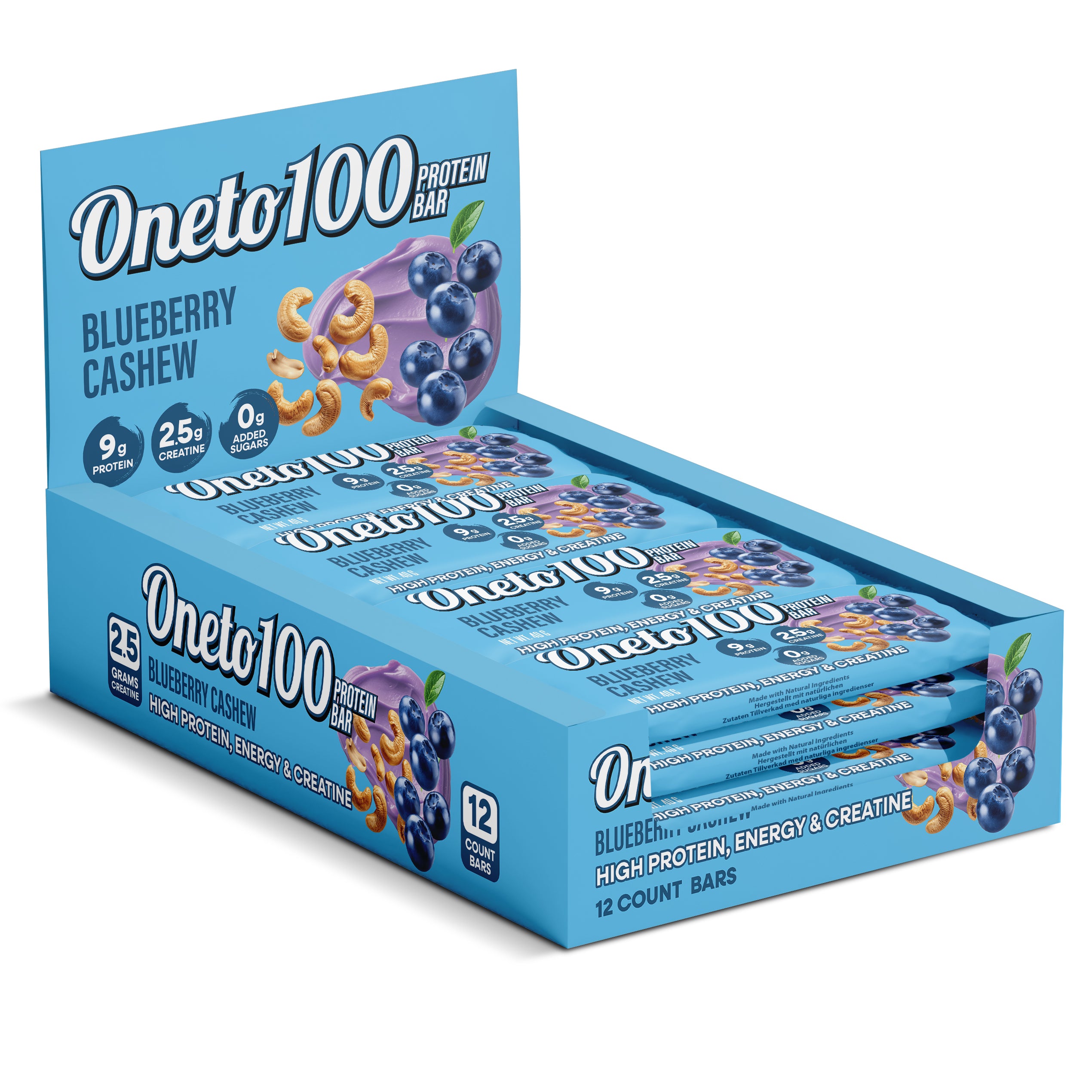 Proteinbar Blåbär/Cashew 40 g x 24, spara 157 kr!