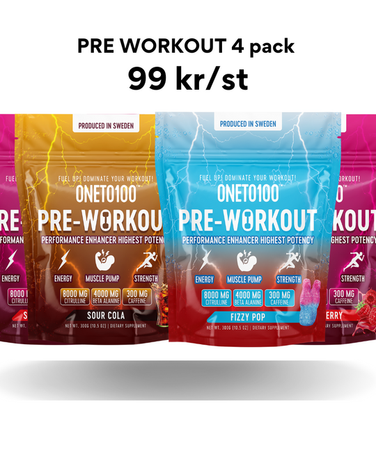Pre workout 4 pack, SUPERDEAL 99 kr/st
